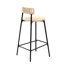 Ensemble de 2 tabourets de comptoir, tabourets de bar en corde de papier tissés à la main Boho