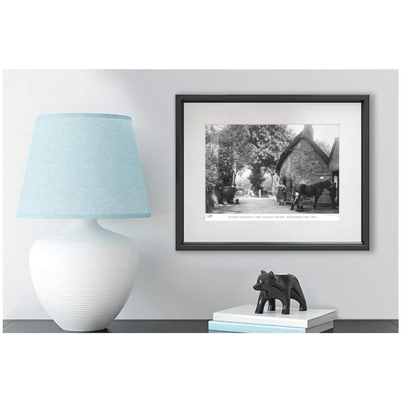Nether Alderley, The Village Smithy, Bradford Lane 1896 - Single Picture Frame Print, 45cm H x 60cm W x 2.3cm D