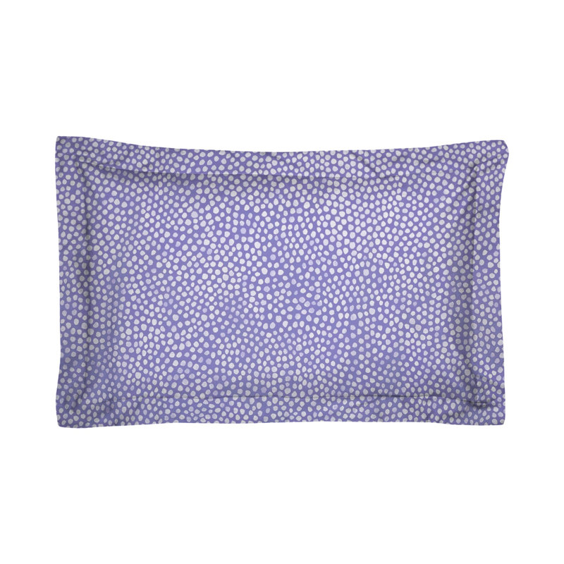 Leruum 100% Cotton Pillow Case, Polka Dots, Purple