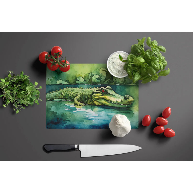 Planche à découper décorative en verre trempé avec œuvre d'art vibrante, planche à découper antidérapante pour la cuisine