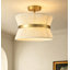 Breanna 2-Light Dimmable Hand-Woven Semi Flush Mount