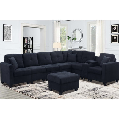 Canapé modulaire en microfibre 7 po