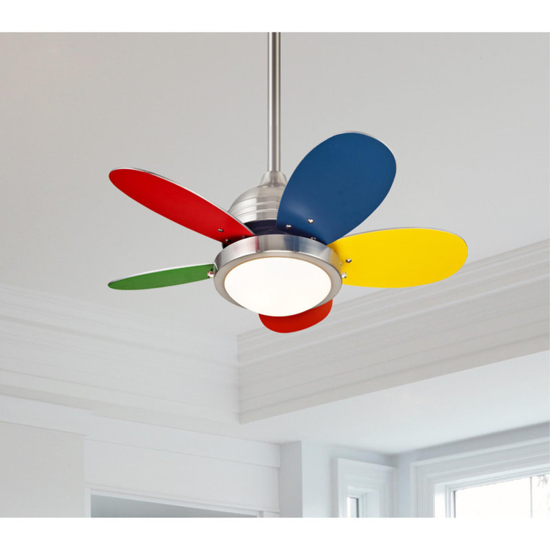 30'' Ceiling Fan with LED Lights, LED