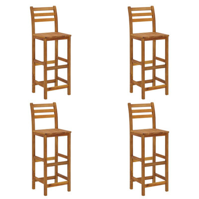Paraiso Solid Wood Bar Stool with Solid Wood Frame