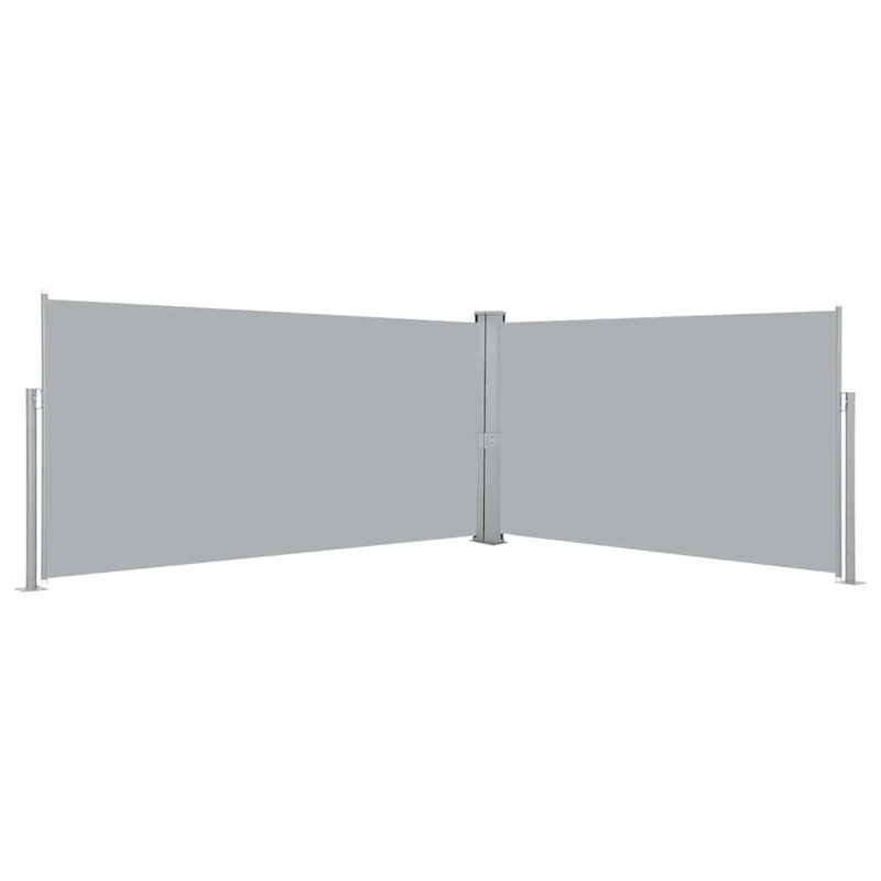 236'' W x 71'' D Polyester Cover Retractable Side Awning, 63" H x 236" W x 63" D, Gray
