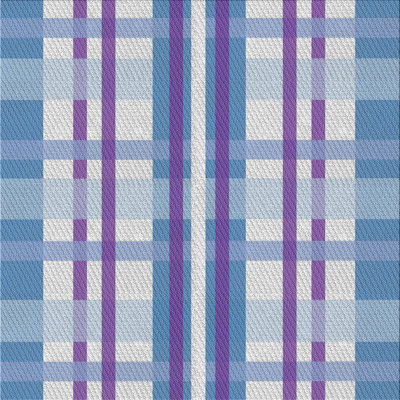 Tapis bleu/beige/mauve à motifs