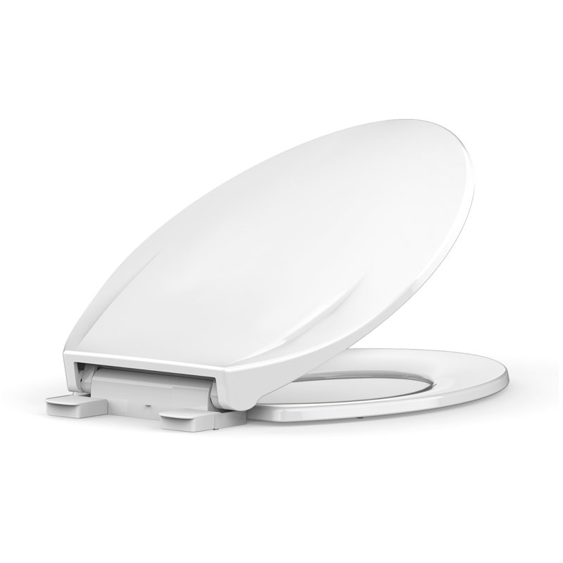 Toilet Seat Elongated,Toilet Seat with Quick-Release And Quick-Attach, Plastic Toilet Seat with Soft Close,Easy Install and Clean - White