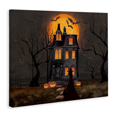 Bats Over Haunted Mansion Canvas, conception par Nicole Tamarin