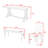 Bembow 6 - Piece Trestle Dining Set, Rectangular Trestle Table, Upholstered Chairs and Bench-1925033104