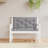 Garden Bench Cushion Set of 2 Grey Oxford Fabric 100 Percent Polyester Outdoor Seating Pads-1921456702-1921456710