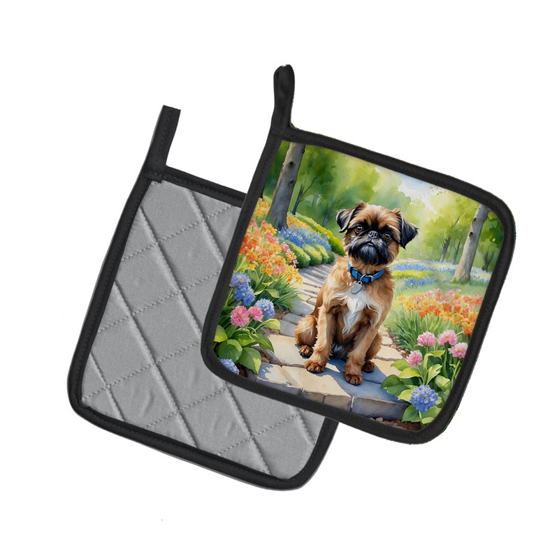 Caroline's Treasures Floral Polyester Potholder Set