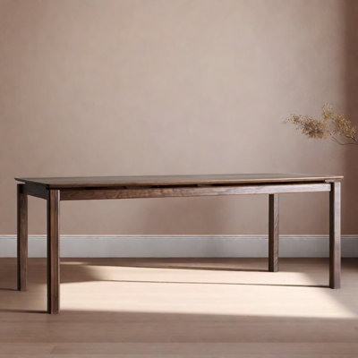 Nordic light luxury black walnut dining table