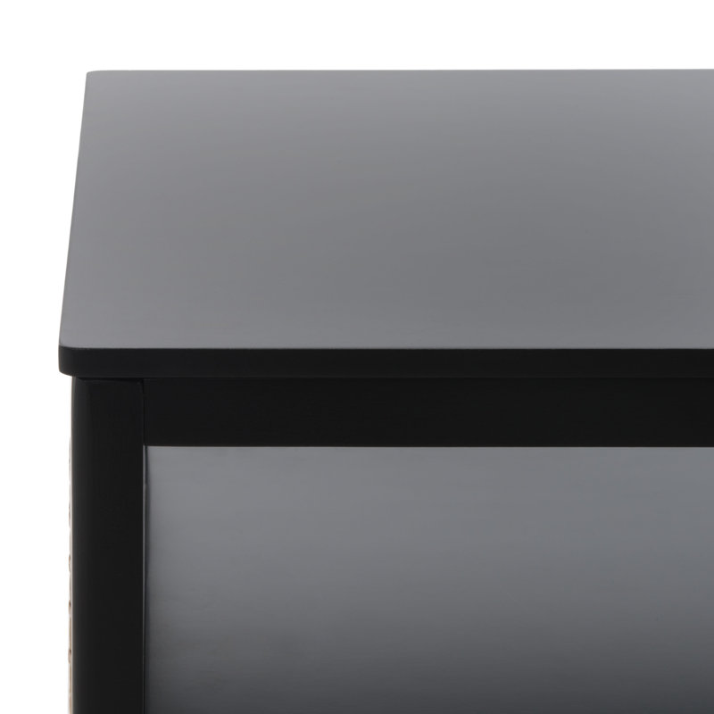 Table basse à 4 pieds avec rangement Westberg, Noir