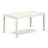 5 Piece Dining Table Set for 4 Includes a Rectangle Kitchen Table and 4 Gray Linen Fabric Upholstered Parson Chairs, Linen White-676827-676824-676825