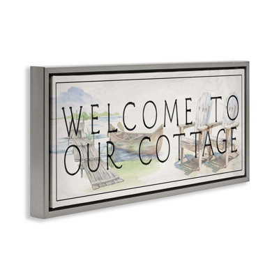 Cadre flottant Welcome Cottage at Lake's Edge, design par Lil 'Rue