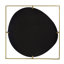 Miroir coquelicot 32 x 1 x 32 po avec cadre en métal doré de style contemporain