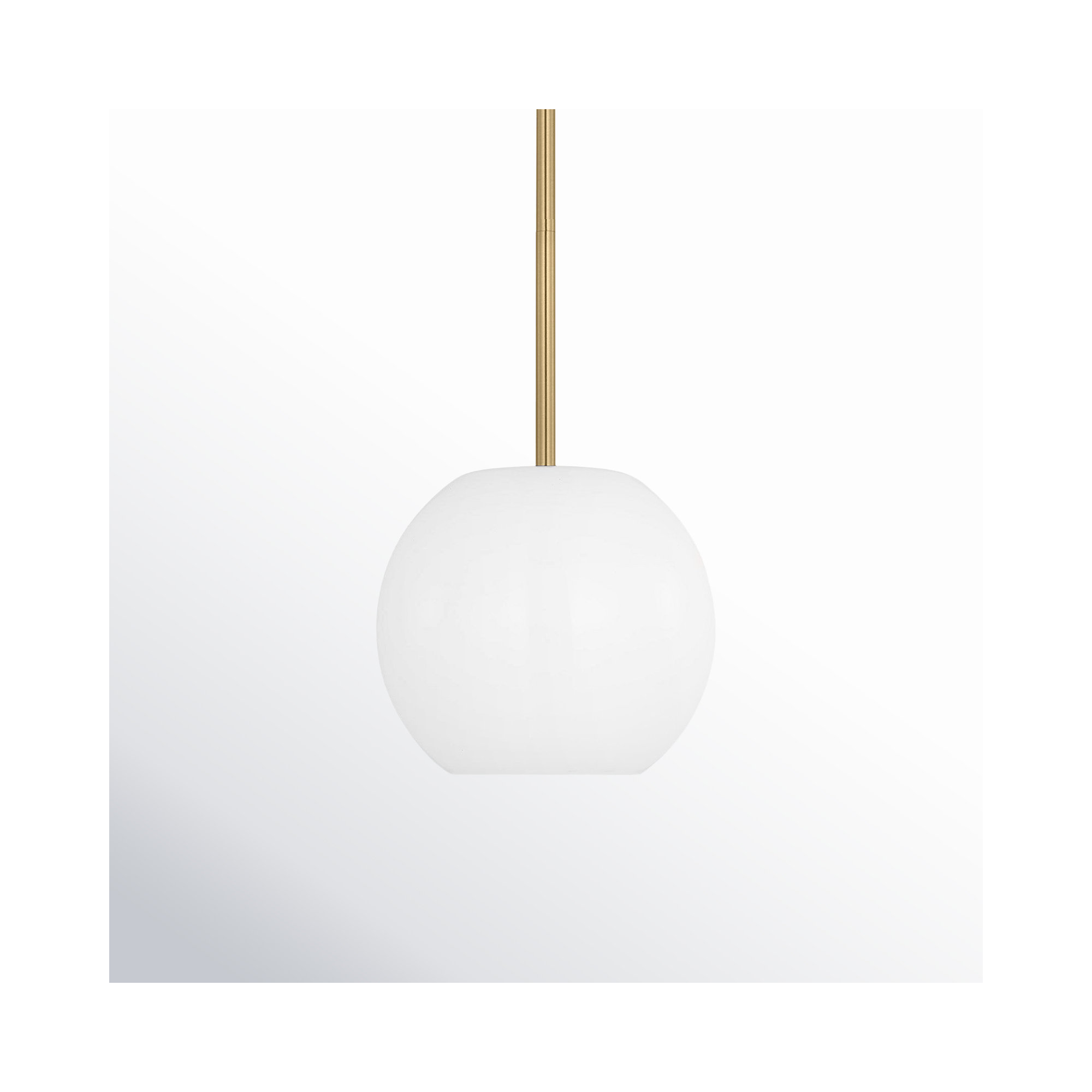 Frans Single Light Glass Dimmable Pendant, Gold, No