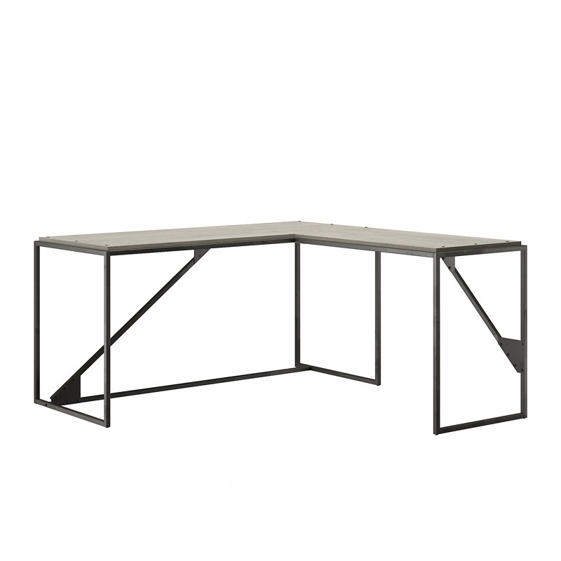 Bureau en L Ovia, Blanc chalet