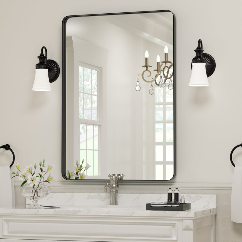 Ivy Bronx Morelock Rectangle Metal Wall Mirror & Reviews | Wayfair