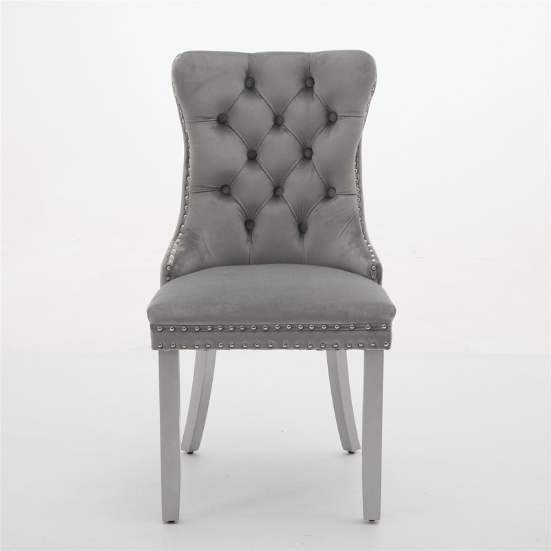 Chaise de salle à manger, Gris clair