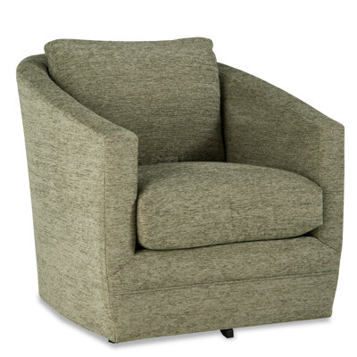 Fauteuil demi-tonneau pivotant en polyester de 35 po de largeur Mileva