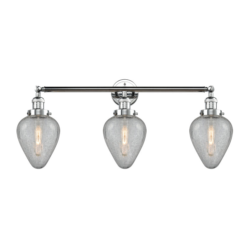 Éclairage de salle de bain à intensité variable 3 lumières Shauna, Chrome poli