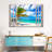 " White Beach Window View Canvas Print "-708685663
