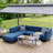 Outdoor Table,Rectangle Outdoor Coffee Table-608814639