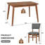 Ensemble de table de salle à manger Farmhouse pour 4, table de cuisine en bois et 4 chaises rembourrées avec structure en bois d'hévéa robuste, siège rembourré, dossier incurvé, ensemble de salle à manger peu encombrant pour la salle à manger-996743206