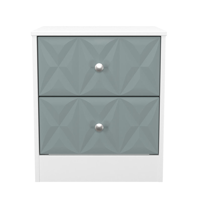San Jose Bedside Table, Duck Matt/White Matt