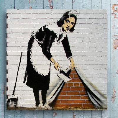Maid by Banksy - Wrapped Canvas Print