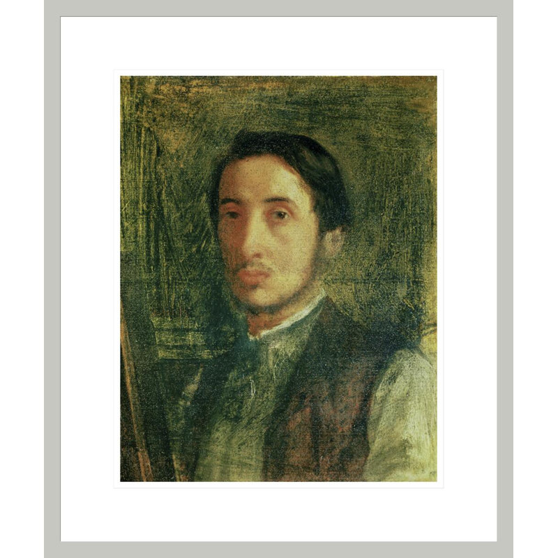 Autoportrait comme un jeune homme par Edgar Degas, impression giclée encadrée, H 21,12 po x l 17,75 po
