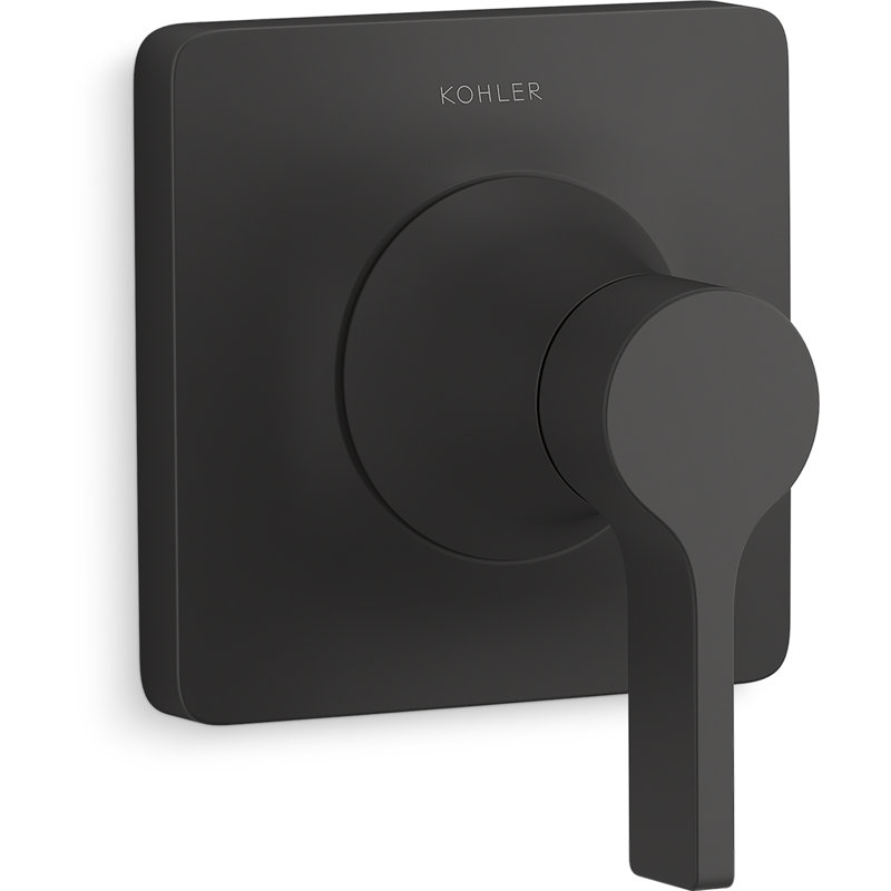 Venza Trim 4.74" x 3.85" Surface Mount Kit Shower, Black