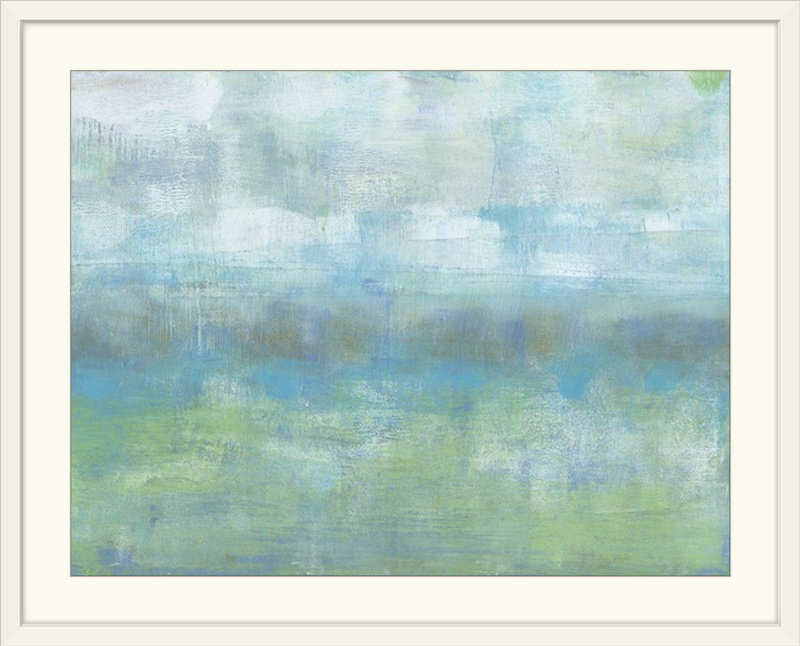 «Soft Heather I», reproduction d'art, Cadre blanc, H 35 po x l 44 po x P 1 po