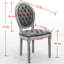 Élégante chaise de salle à manger rembourrée en velours beige avec pieds en velours et ressort en acier-492433504