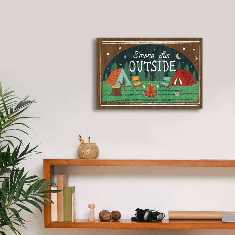 «Comfy Camping 7» par Melissa Averinos, art mural sur toile, H 12 po x l 18 po x P 0,75 po