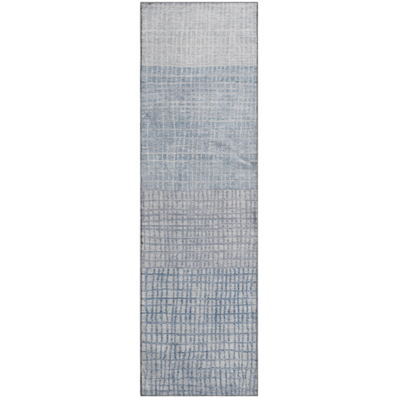 Tapis géométrique de qualité supérieure lavable à la machine Monnier AMF1831, Tapis de couloir 2 pi 3 po x 7 pi 6 po