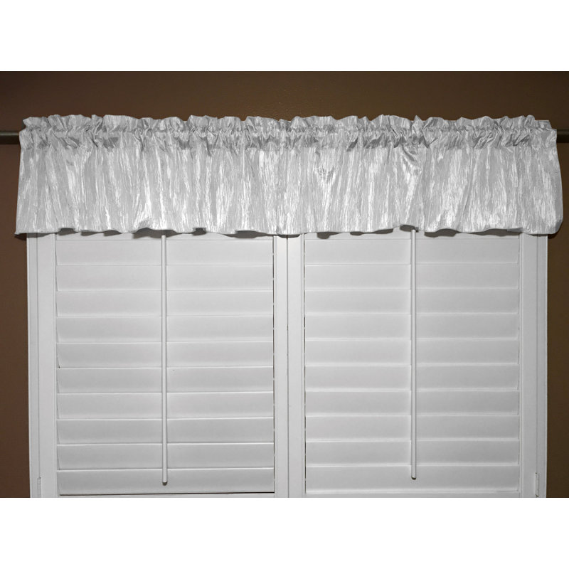 Shivonni Tailored Window Valance, 54" W x 24" L, White