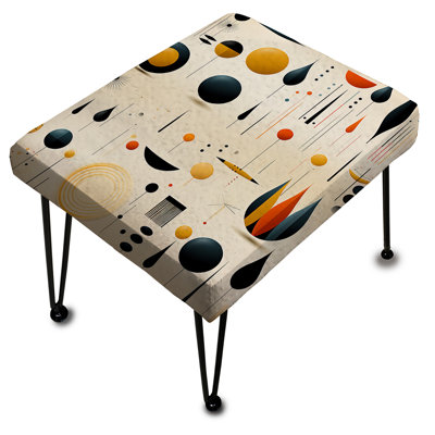 Mcm Graphic Artistry - Repose-pieds rectangulaire Mid-Century