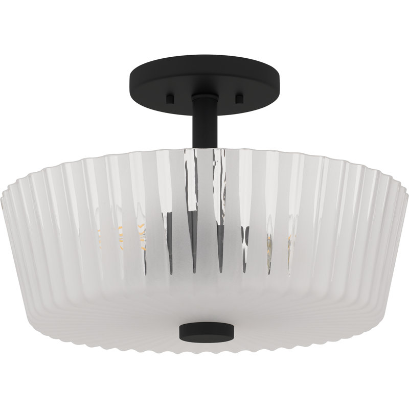 Alkis 3-Light Matte Black Semi-Flush Mount