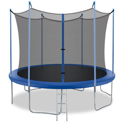 FDW Round Backyard Trampoline with Safety Enclosure