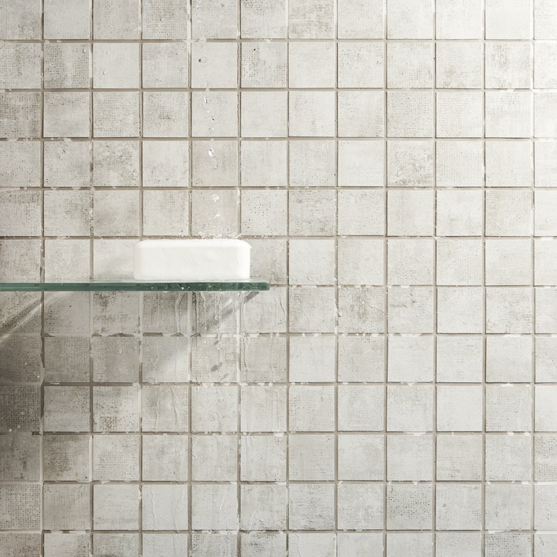 Marken 2" x 2" Porcelain Grid Mosaic Wall & Floor Tile, Beige
