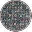 Tapis marocain rond à motif treillis marocain, petit tapis rond lavable antidérapant de 3 pieds, tapis rond ultra-fin doux pour la salle de bain, la cuisine, le vestibule, noir / multicolore