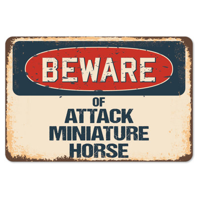 Decal-Attack Miniature Horse_Beware Of Attack