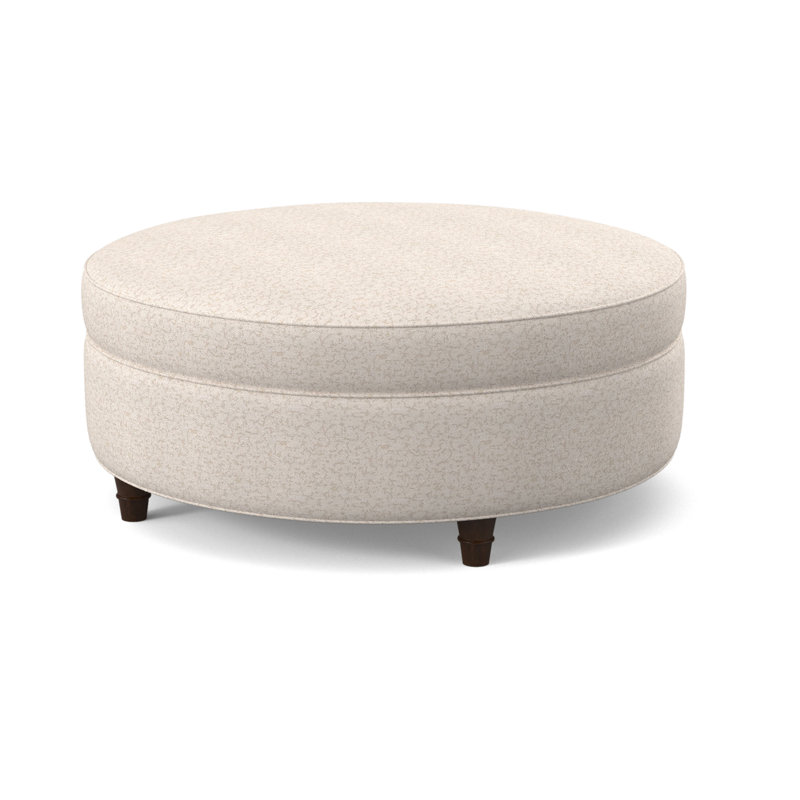 Duke Round Ottoman, Elise Flax, American Walnut