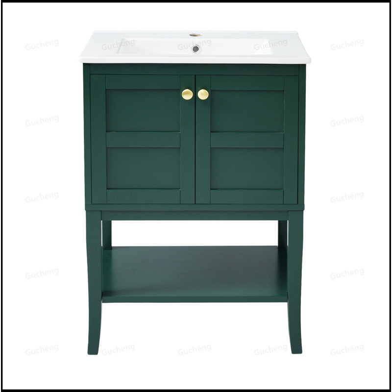 24Inch Bathroom Vanity With One Open Shelf