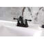 Robinet de salle de bain central à 4 poignées à 3 trous à fixation sur le comptoir avec robinet escamotable en plastique Kingston-136846105