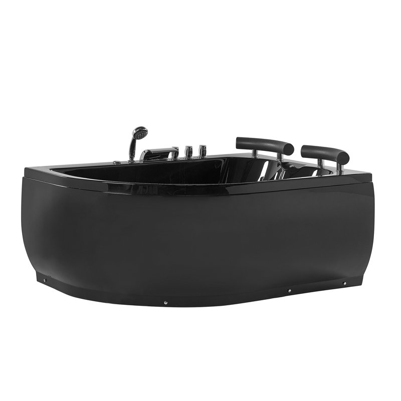 Bracey 1590mm x 113mm Corner Whirlpool Acrylic Bathtub with Tap, Left Hand
