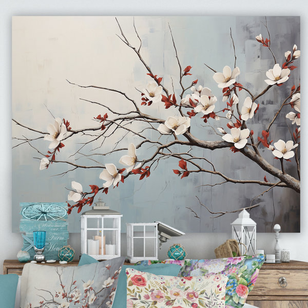 Winston Porter " White Dogwood Blossom Scenery IV " on Canvas - Wayfair ...