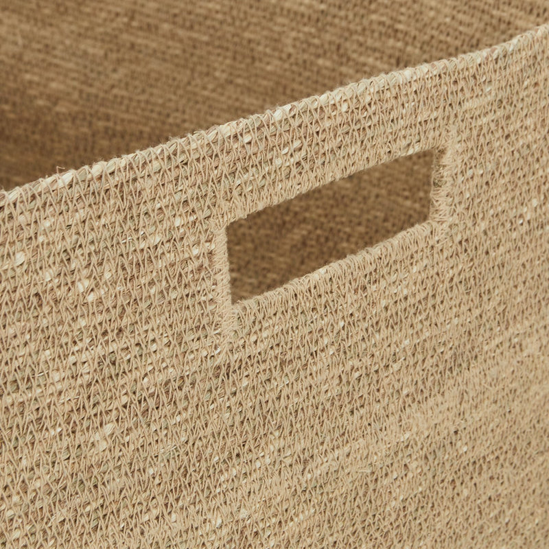 Essential Low Basket, Natural, 12" H x 13" W x 13" D